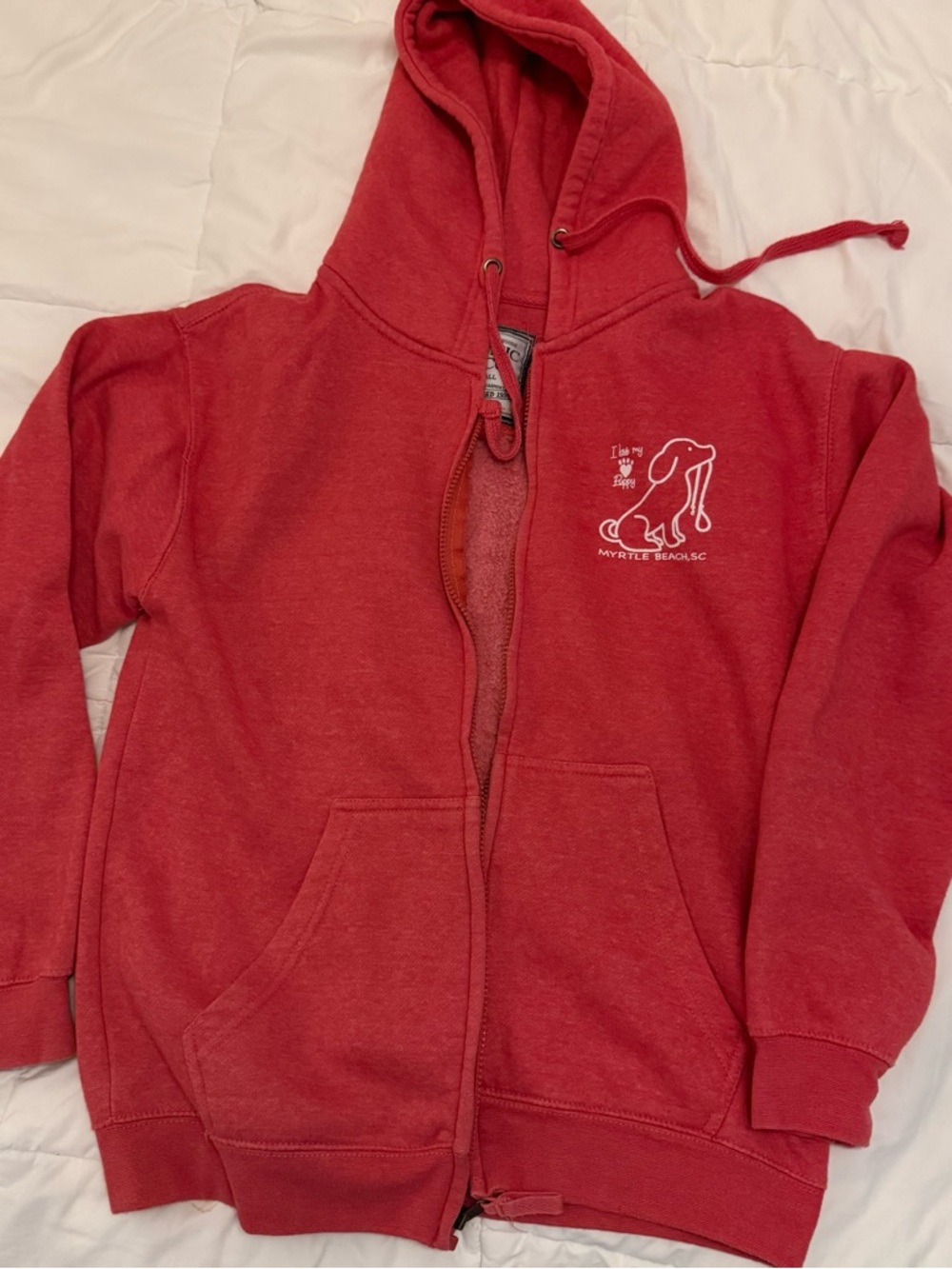 Pacific & Co. Red Hoodie Label - Small